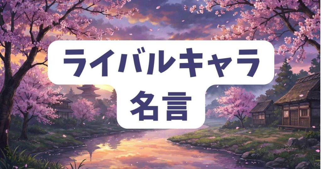 ライバルキャラクターたちが残したテコンダー朴の名言