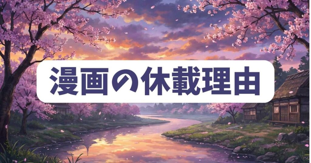 うるわしの宵の月のような人気漫画が休載する背景